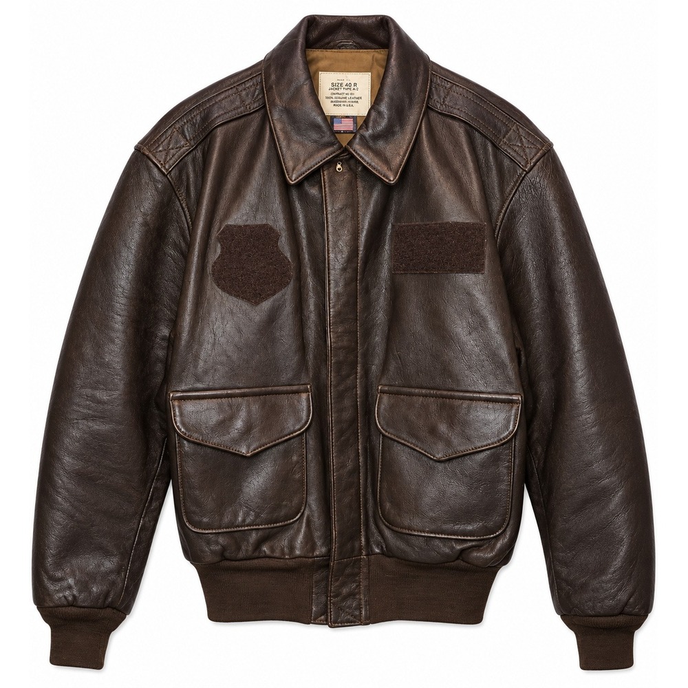 Vintage Avirex Type A-2 Leather Flight Jacket 80s Bomber Mens 40R Made in USA